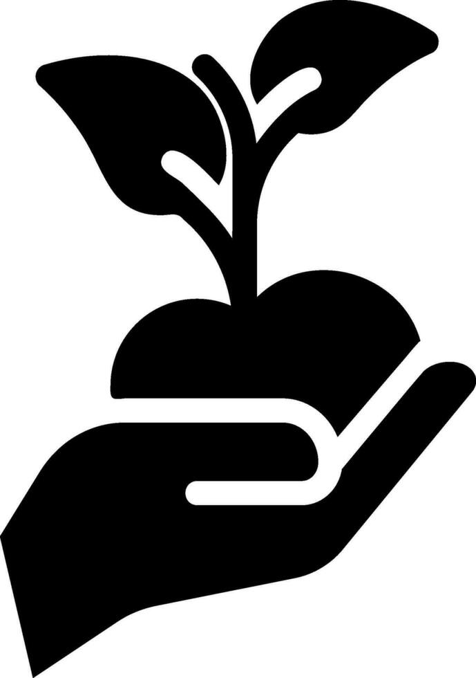 plant glyph icoon vector