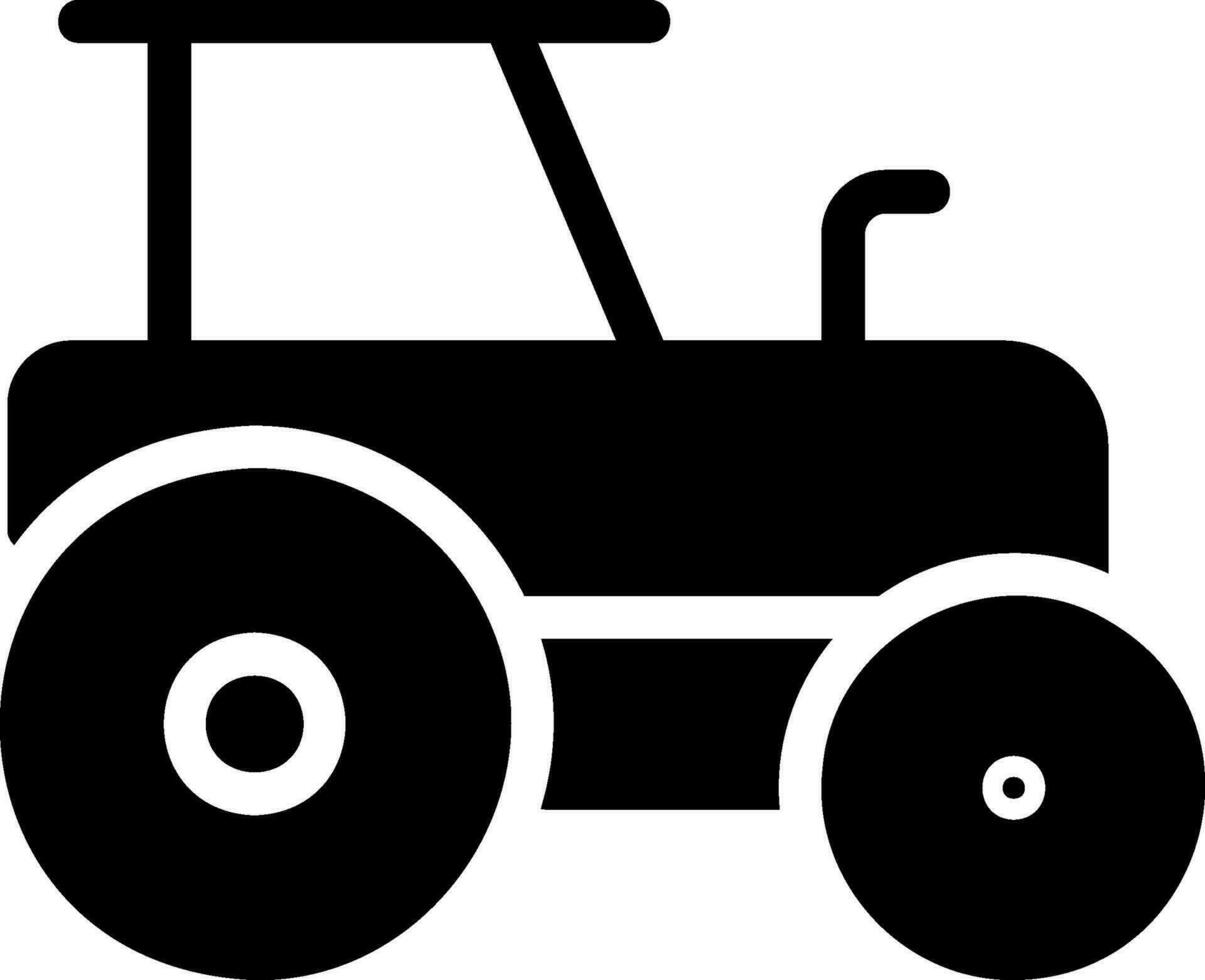 tractor glyph icoon vector