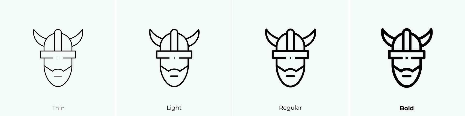 viking icoon. dun, licht, regelmatig en stoutmoedig stijl ontwerp geïsoleerd Aan wit achtergrond vector