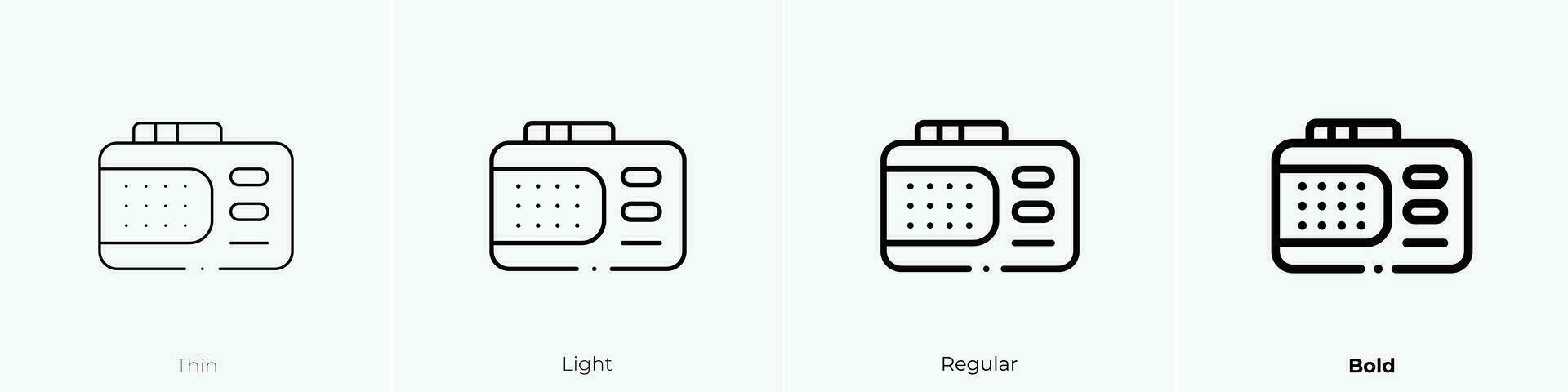 stem opnemer icoon. dun, licht, regelmatig en stoutmoedig stijl ontwerp geïsoleerd Aan wit achtergrond vector