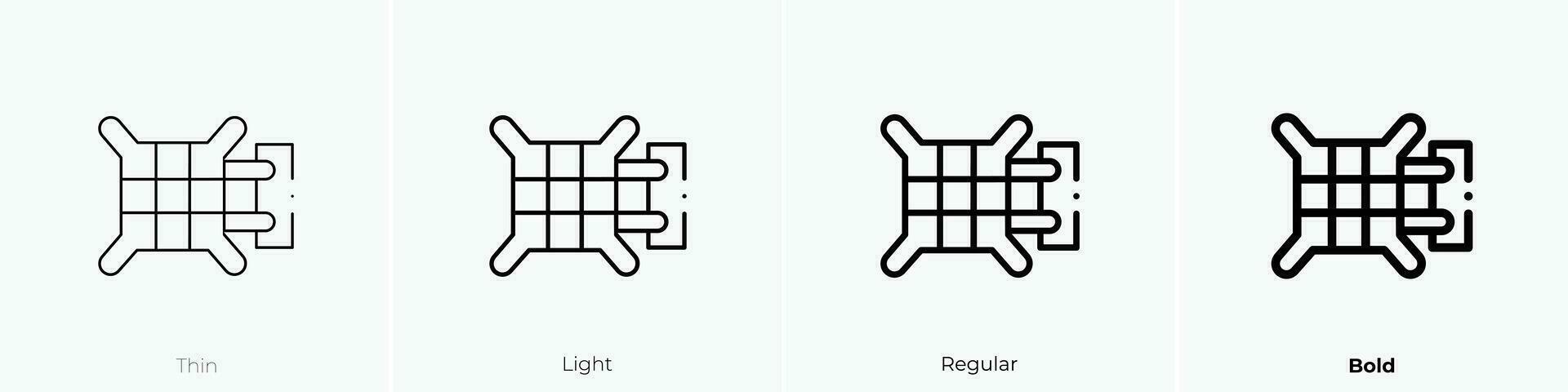 muur haakje icoon. dun, licht, regelmatig en stoutmoedig stijl ontwerp geïsoleerd Aan wit achtergrond vector