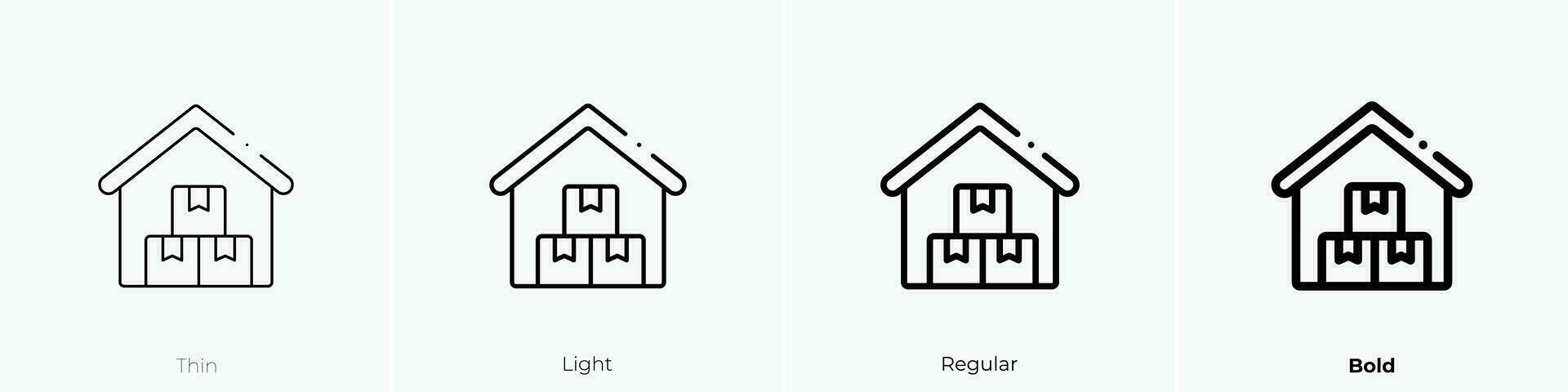 magazijn icoon. dun, licht, regelmatig en stoutmoedig stijl ontwerp geïsoleerd Aan wit achtergrond vector