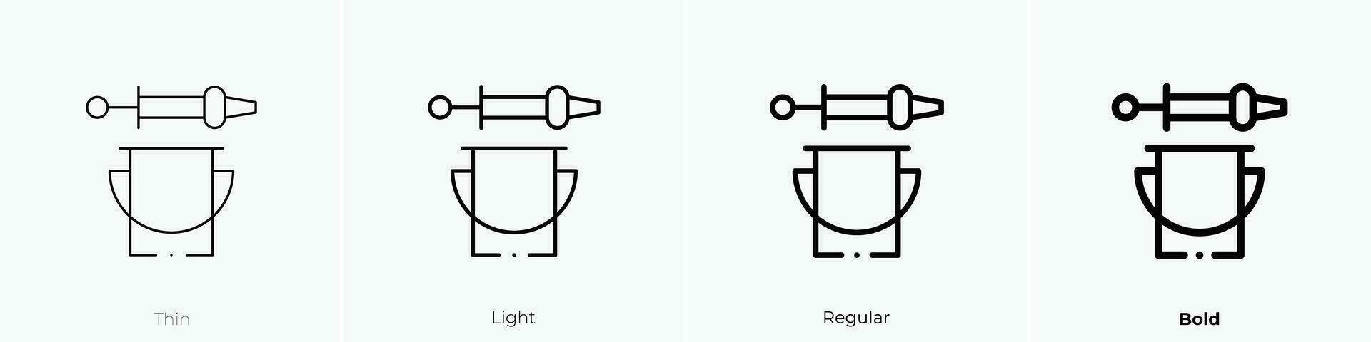 water geweer icoon. dun, licht, regelmatig en stoutmoedig stijl ontwerp geïsoleerd Aan wit achtergrond vector