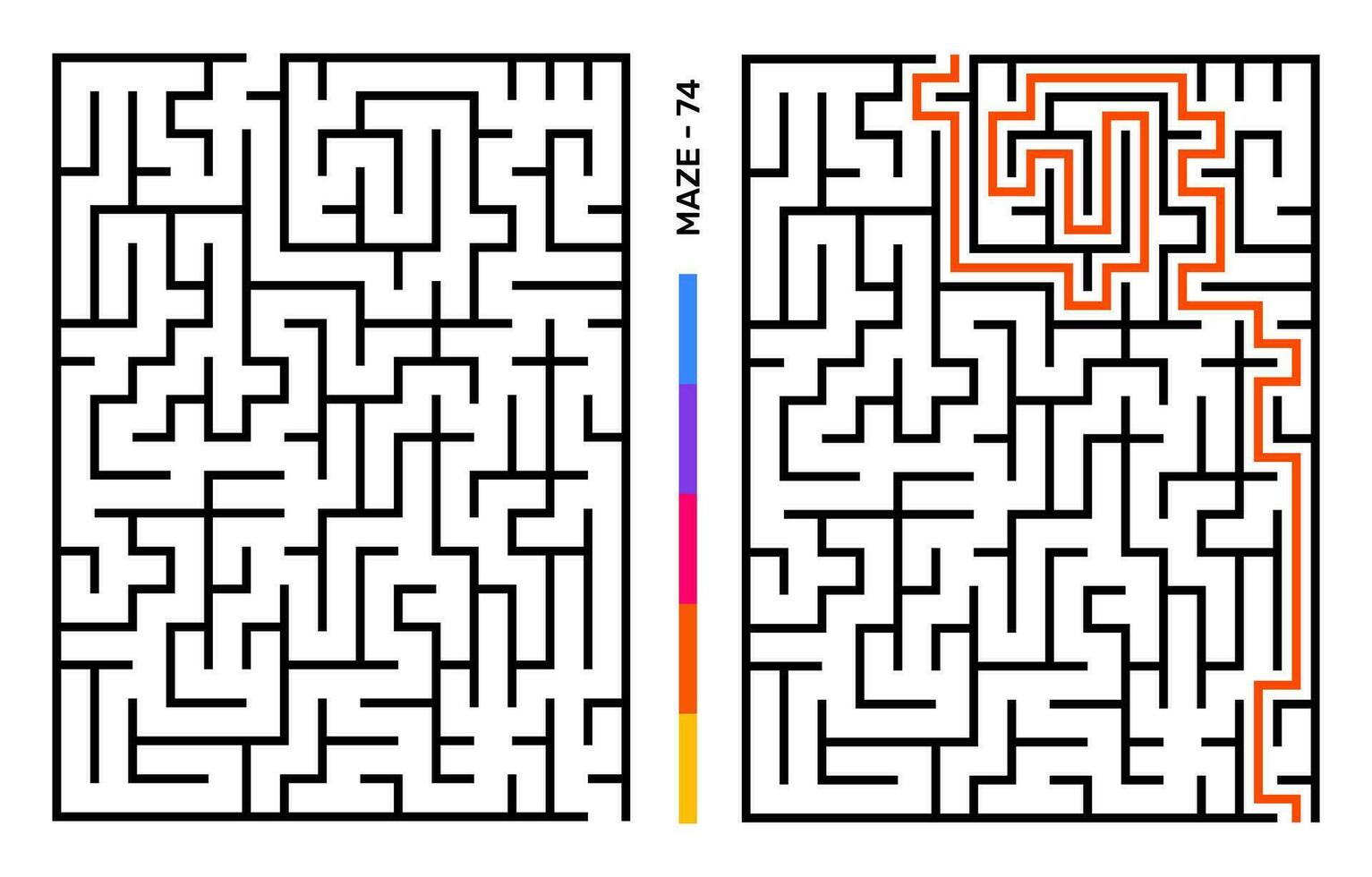 abstract doolhof puzzel labyrint met binnenkomst en Uitgang. doolhof voor werkzaamheid boek. probleemoplossing puzzels spellen voor werkboek. vector illustratie - eps 10