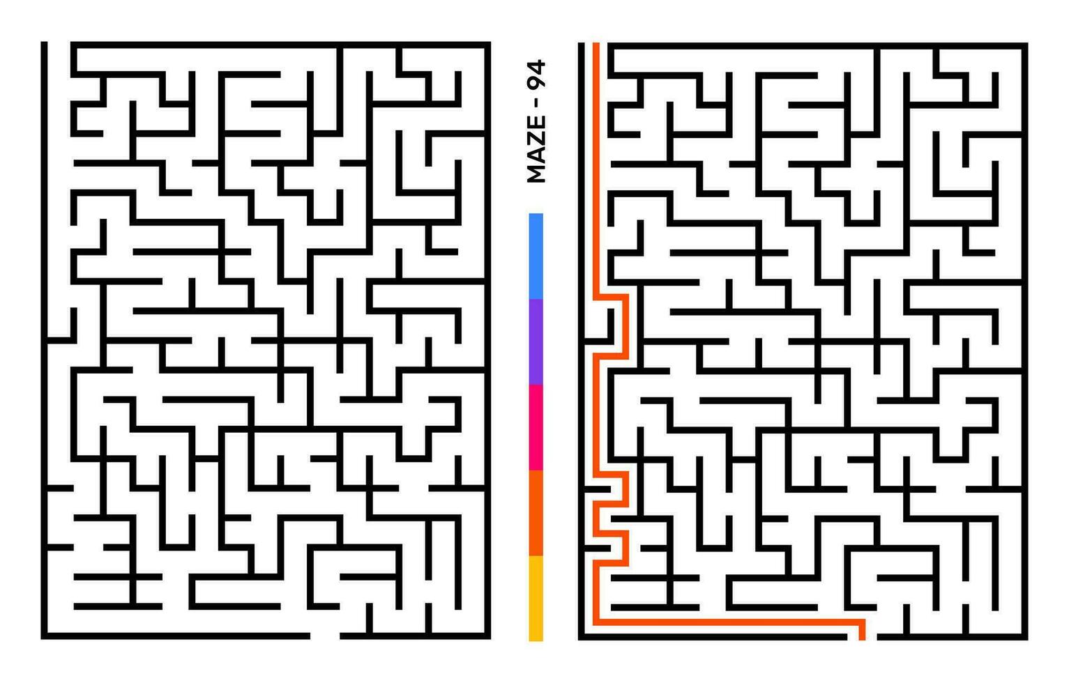 abstract doolhof puzzel labyrint met binnenkomst en Uitgang. doolhof voor werkzaamheid boek. probleemoplossing puzzels spellen voor werkboek. vector illustratie - eps 10