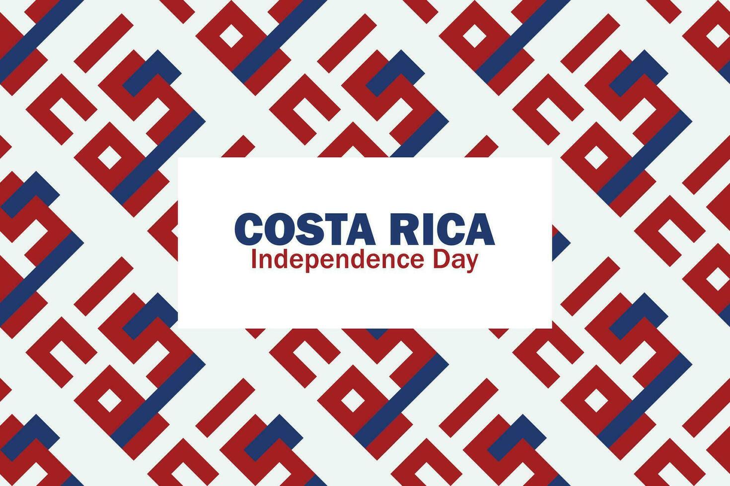 gelukkig costa rica onafhankelijk dag vector sjabloon ontwerp illustratie