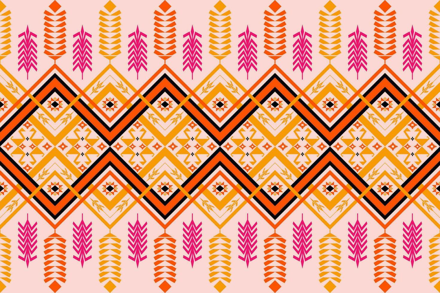 etnisch abstract ikat.naadloos patroon in tribal.aztec meetkundig patroon voor levendig kleur.kleurrijk meetkundig borduurwerk voor textiel,stof,kleding,achtergrond,batik,gebreide kleding,mode vector