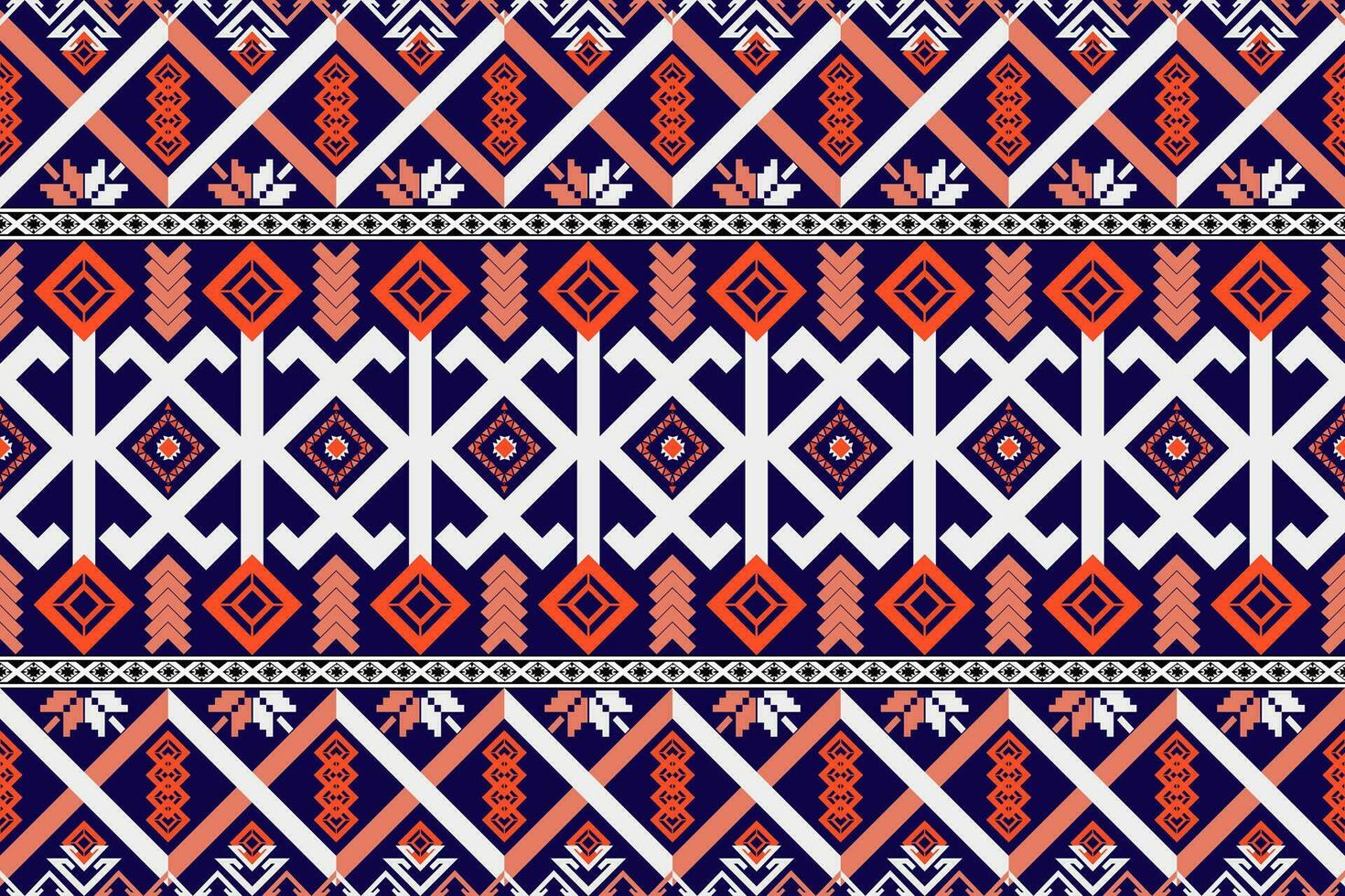 meetkundig naadloos patroon voor blok print,batik,stof,textiel.etnisch abstract ikat.kleurrijk abstract hedendaags naadloos patroon.hand getrokken uniek afdrukken. vector