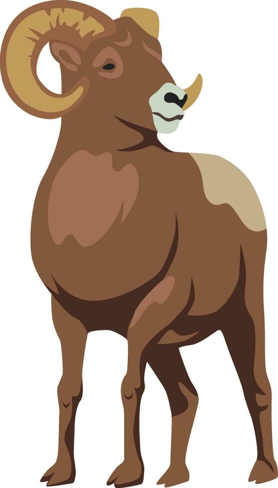 grote hoorn RAM wild dier vector