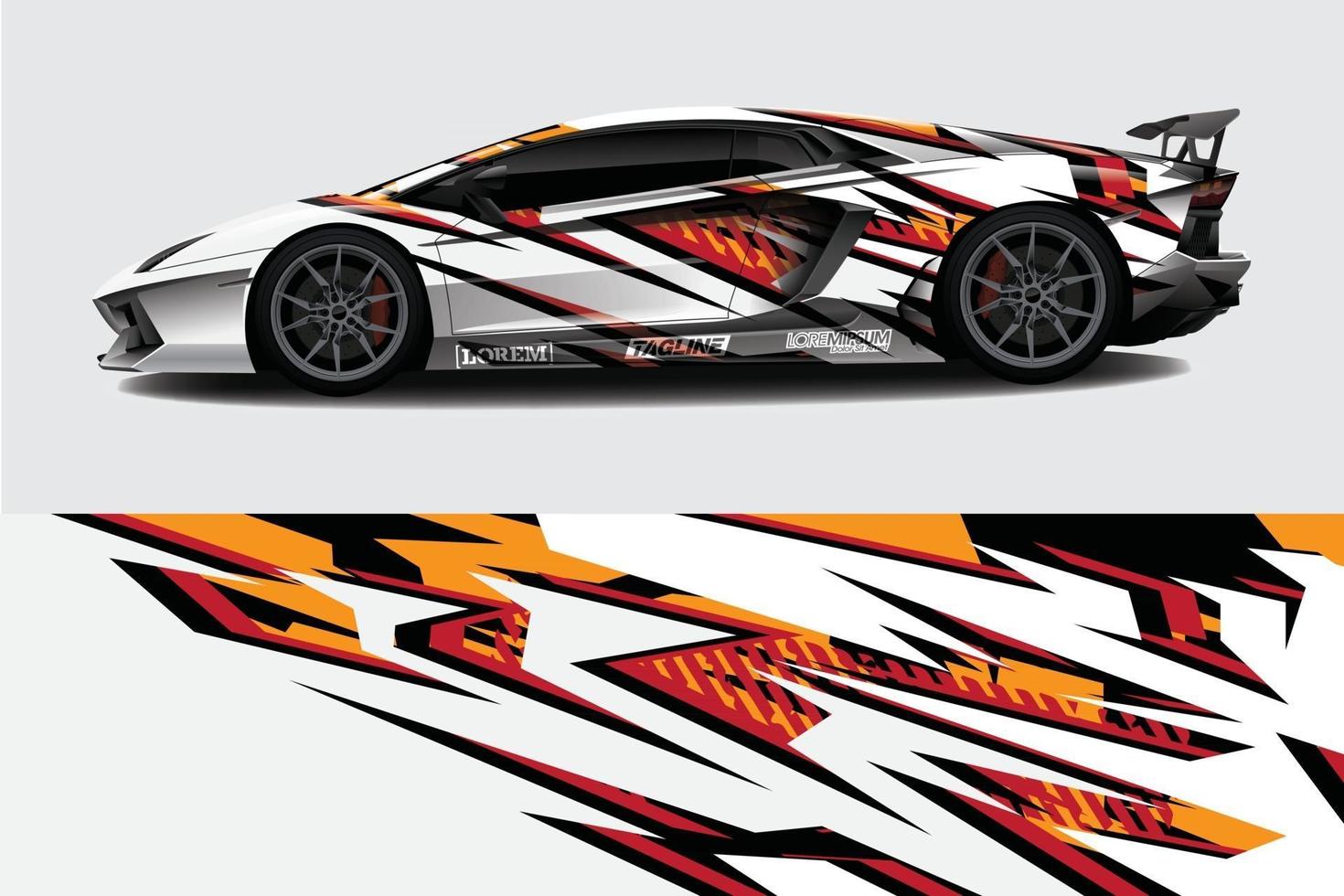 auto wrap grafische race abstracte achtergrond voor wrap en vinyl sticker vector