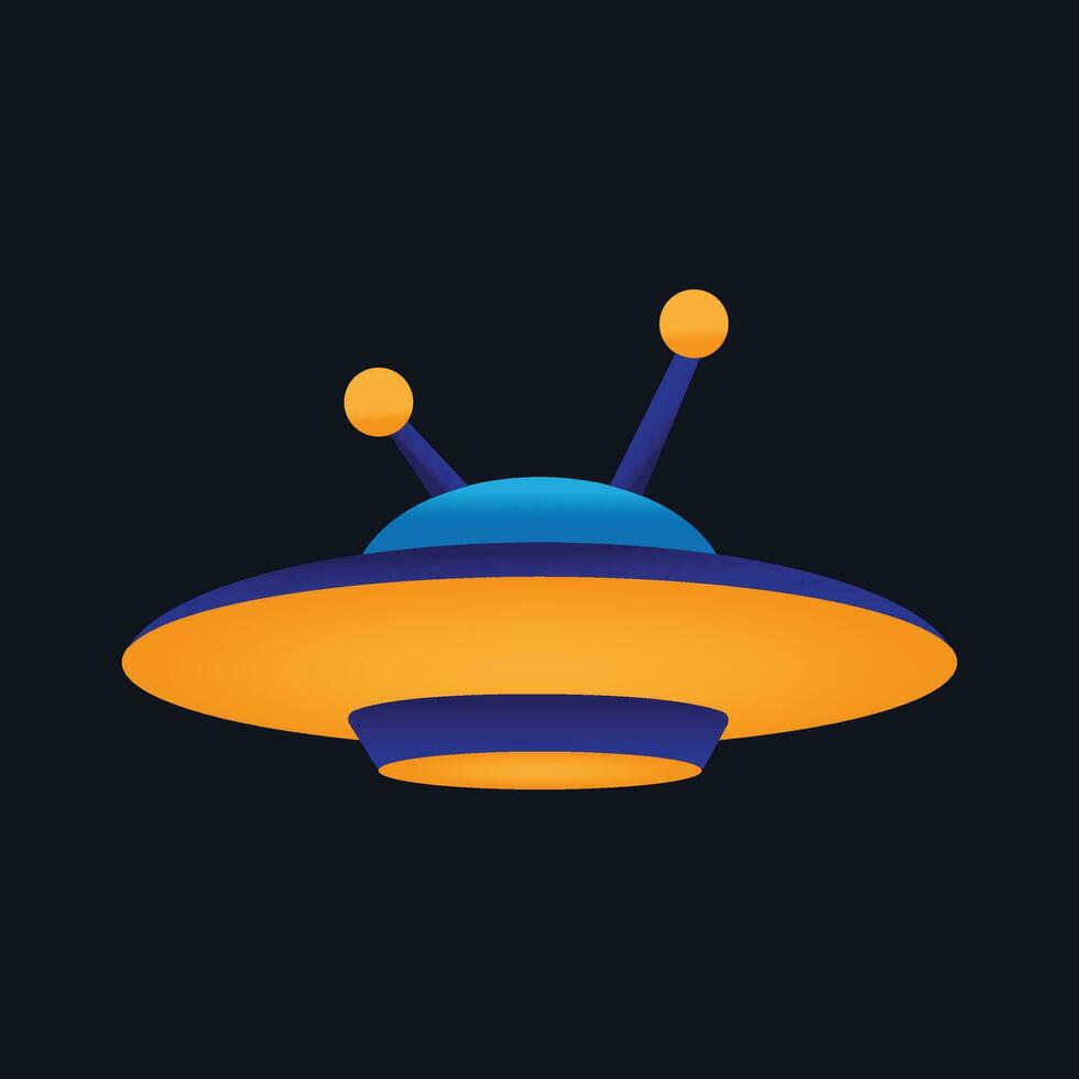 single ufo vliegtuig illustratie vector