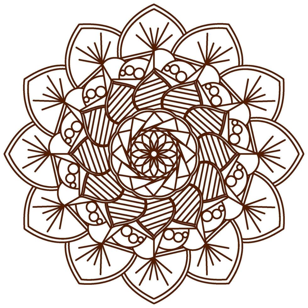 geïsoleerd mandala patroon schetsen schets stijl vector