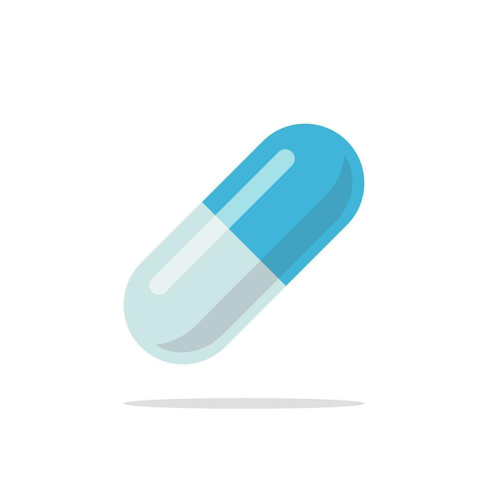 pillen capsules icoon in vlak stijl. medisch tablet vector illustratie Aan geïsoleerd achtergrond. gezondheidszorg drug teken bedrijf concept.