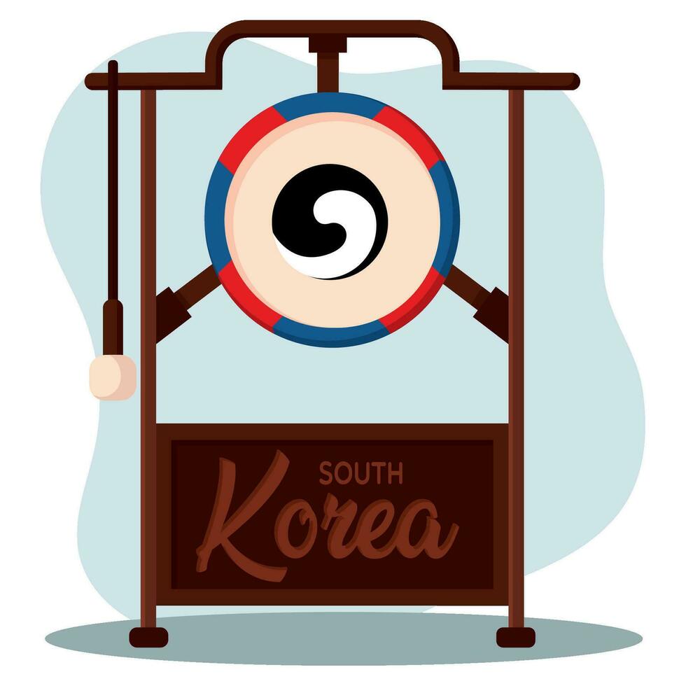 geïsoleerd yonggo Koreaans musical instrument vector