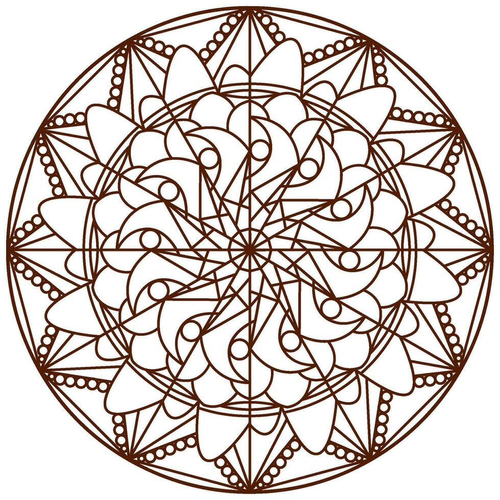 geïsoleerd mandala patroon schetsen schets stijl vector