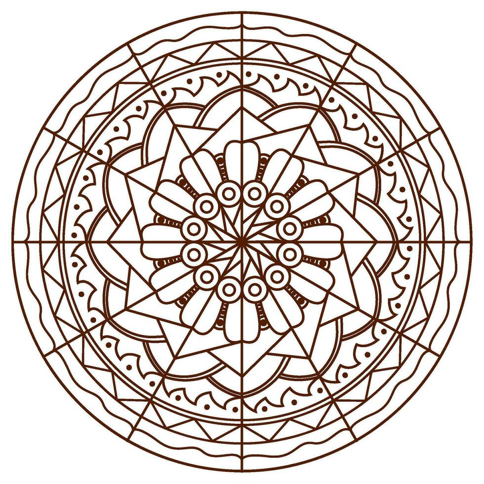 geïsoleerd mandala patroon schetsen schets stijl vector