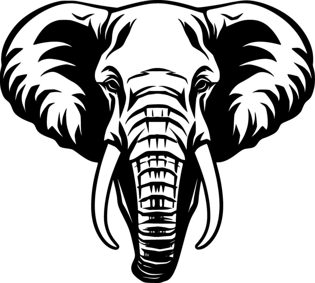 olifant - minimalistische en vlak logo - vector illustratie