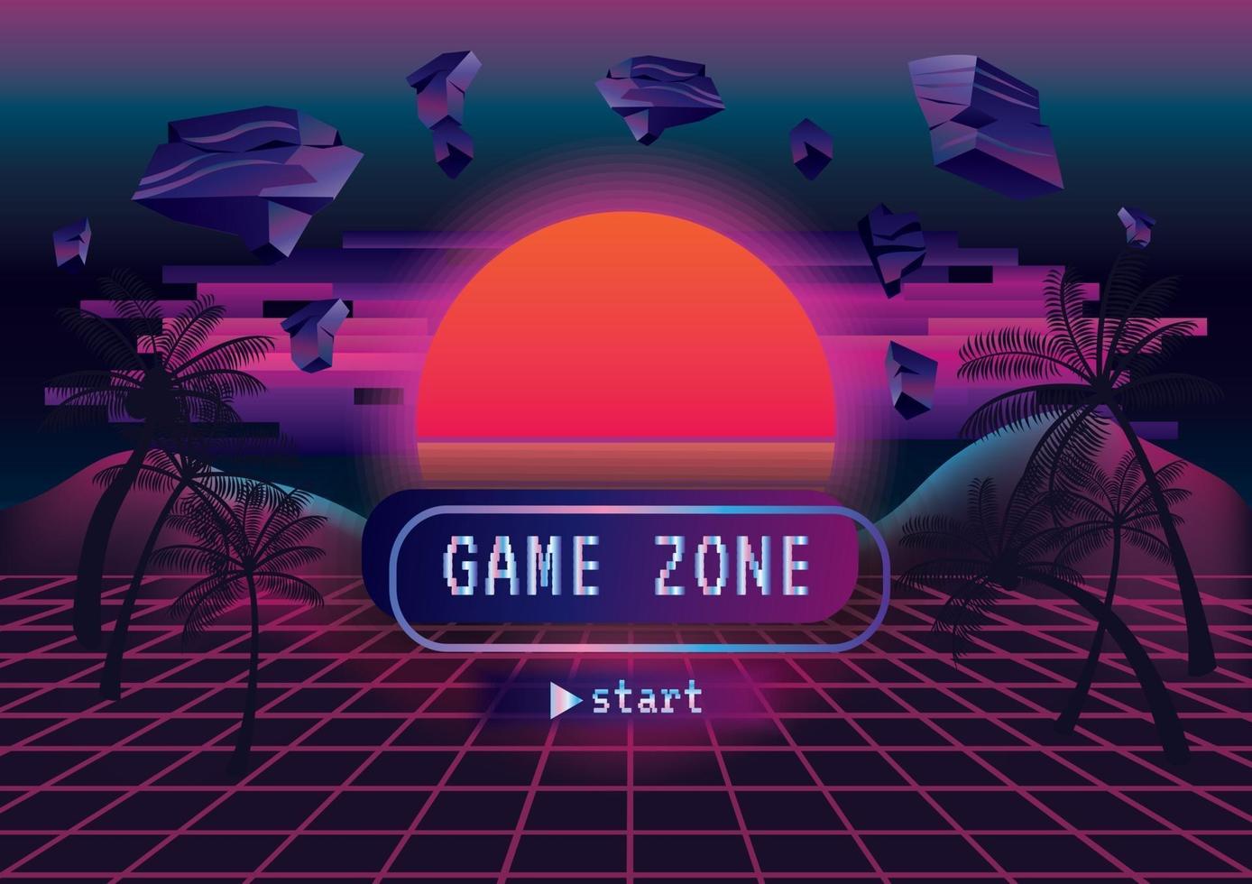 game zone abstracte kunst achtergrond vector