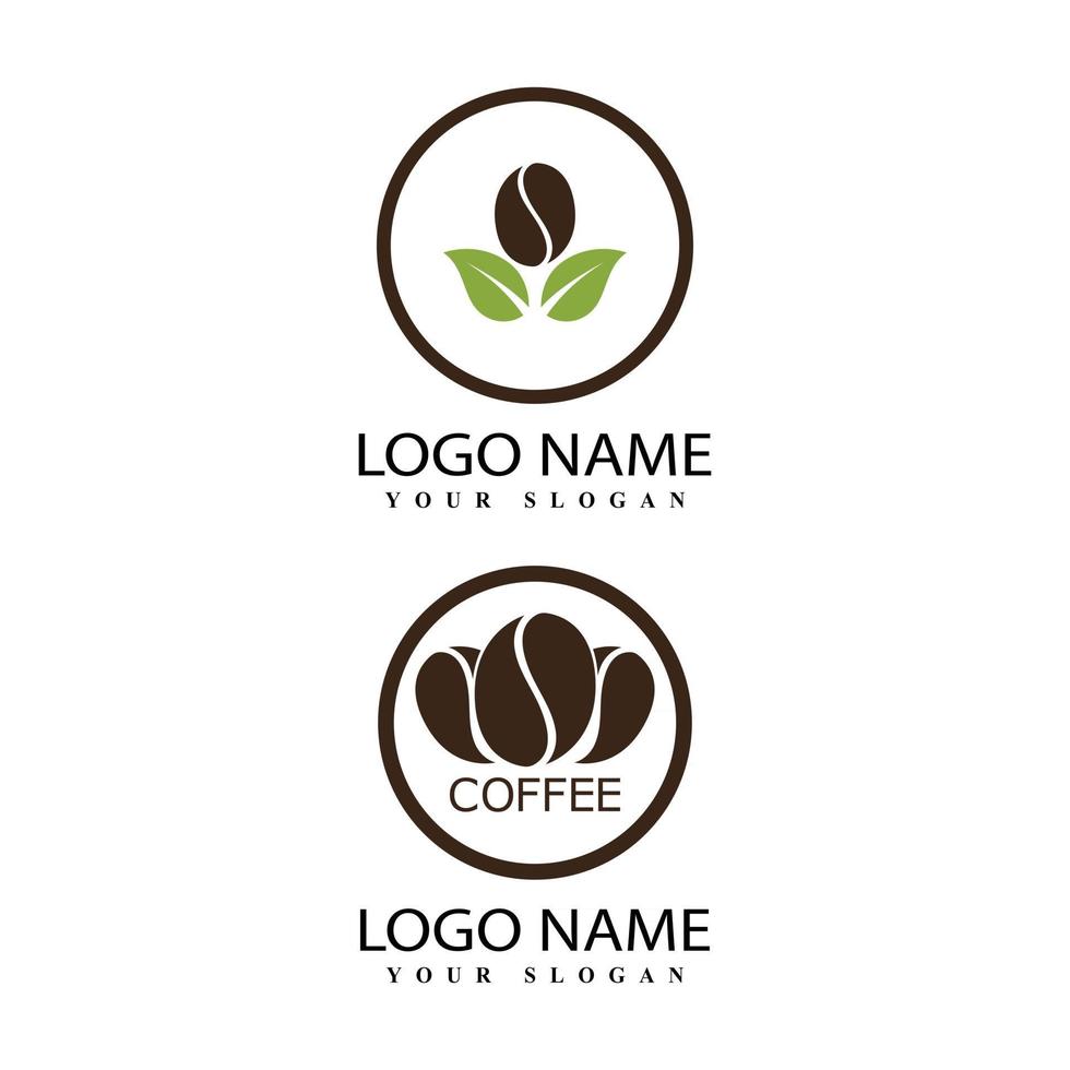 koffie logo sjabloon illustratie ontwerp vector