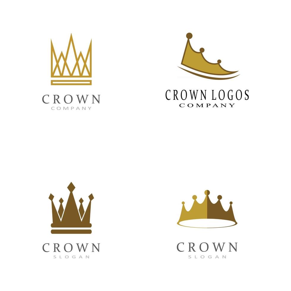 kroon logo sjabloon vector pictogram illustratie ontwerp