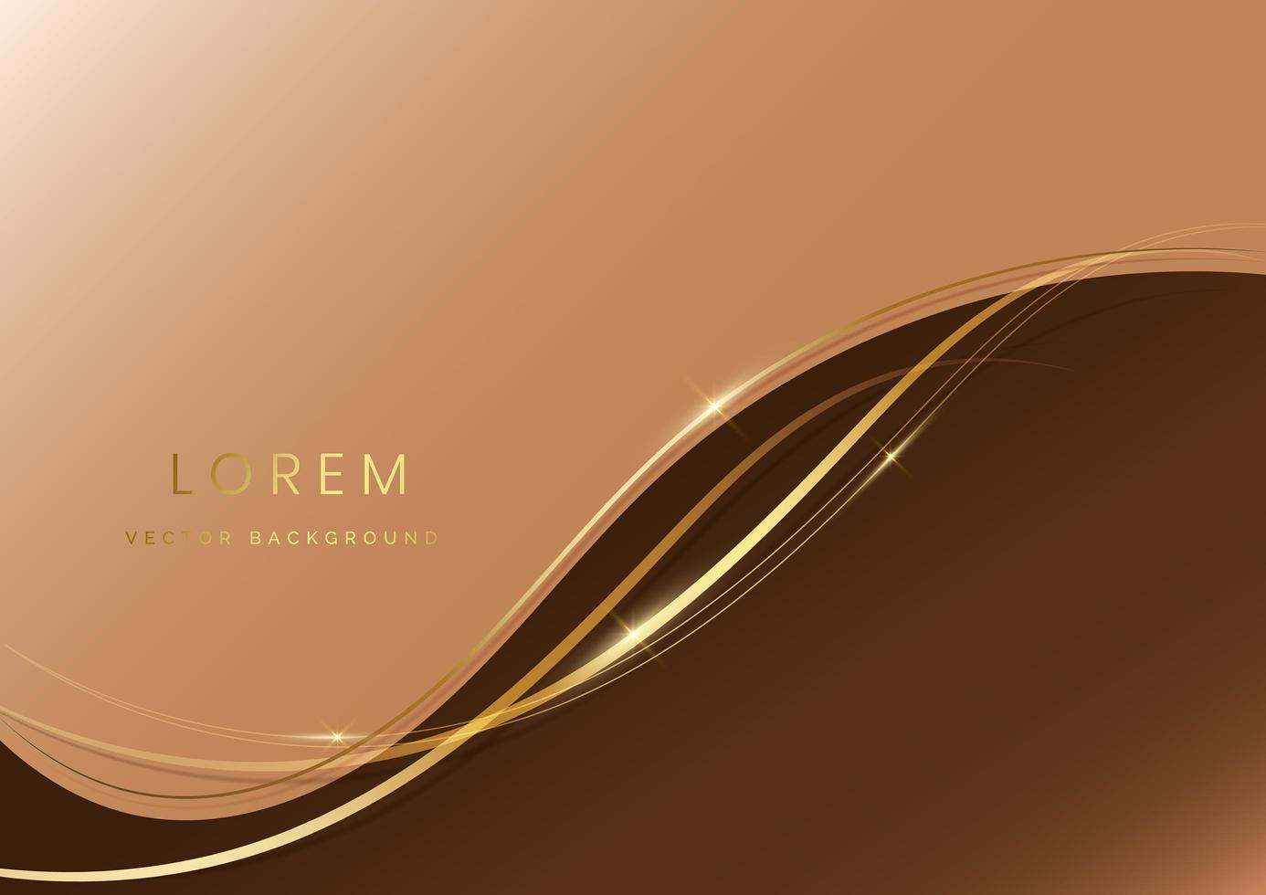 abstracte luxe achtergrond met gouden golflijnen. vector