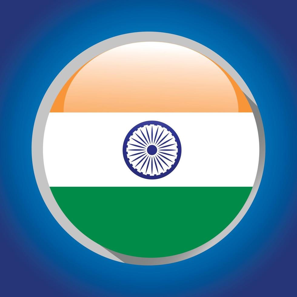 indiase vlag ronde pictogram vector