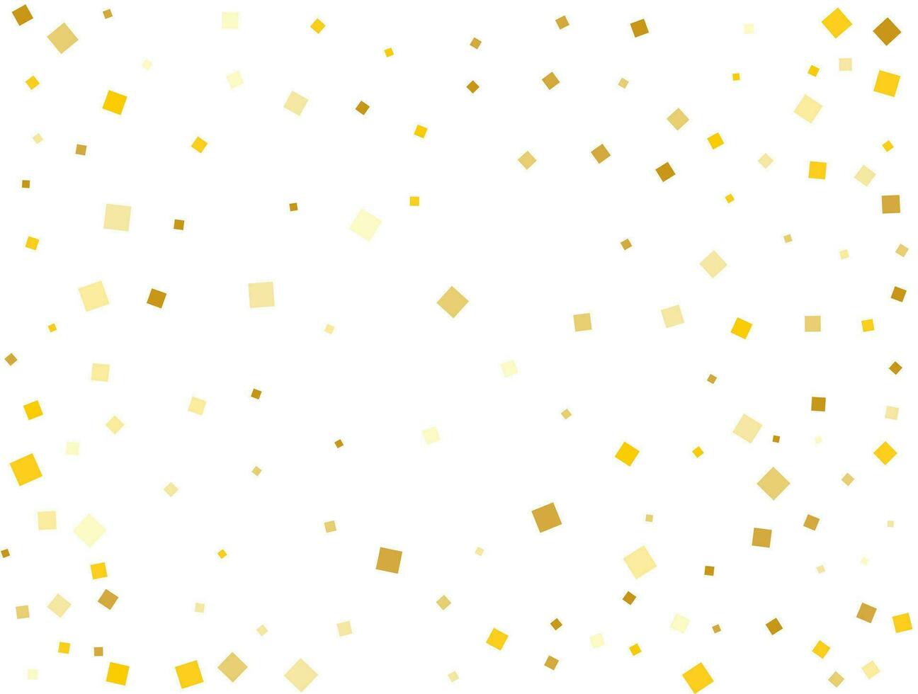 gouden regen van plein confetti. vector illustratie