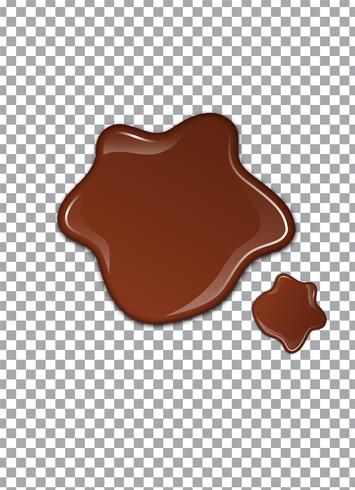 Vloeibare chocolade of bruine verf. Vector illustratie.