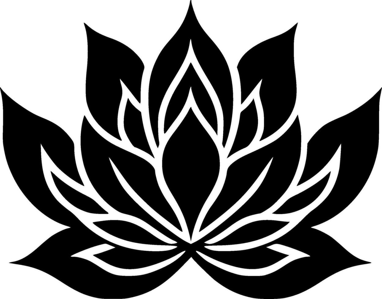 lotus bloem, minimalistische en gemakkelijk silhouet - vector illustratie