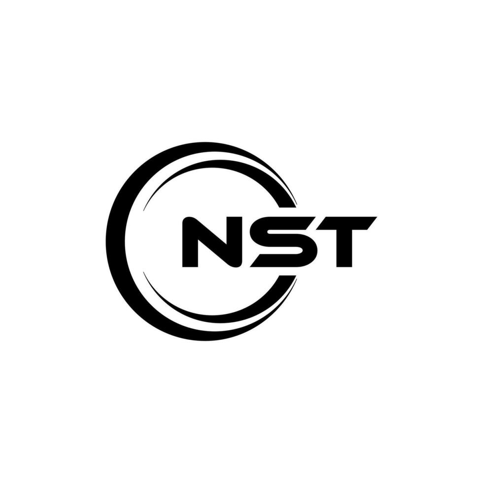 nst logo ontwerp, inspiratie voor een uniek identiteit. modern elegantie en creatief ontwerp. watermerk uw succes met de opvallend deze logo. vector