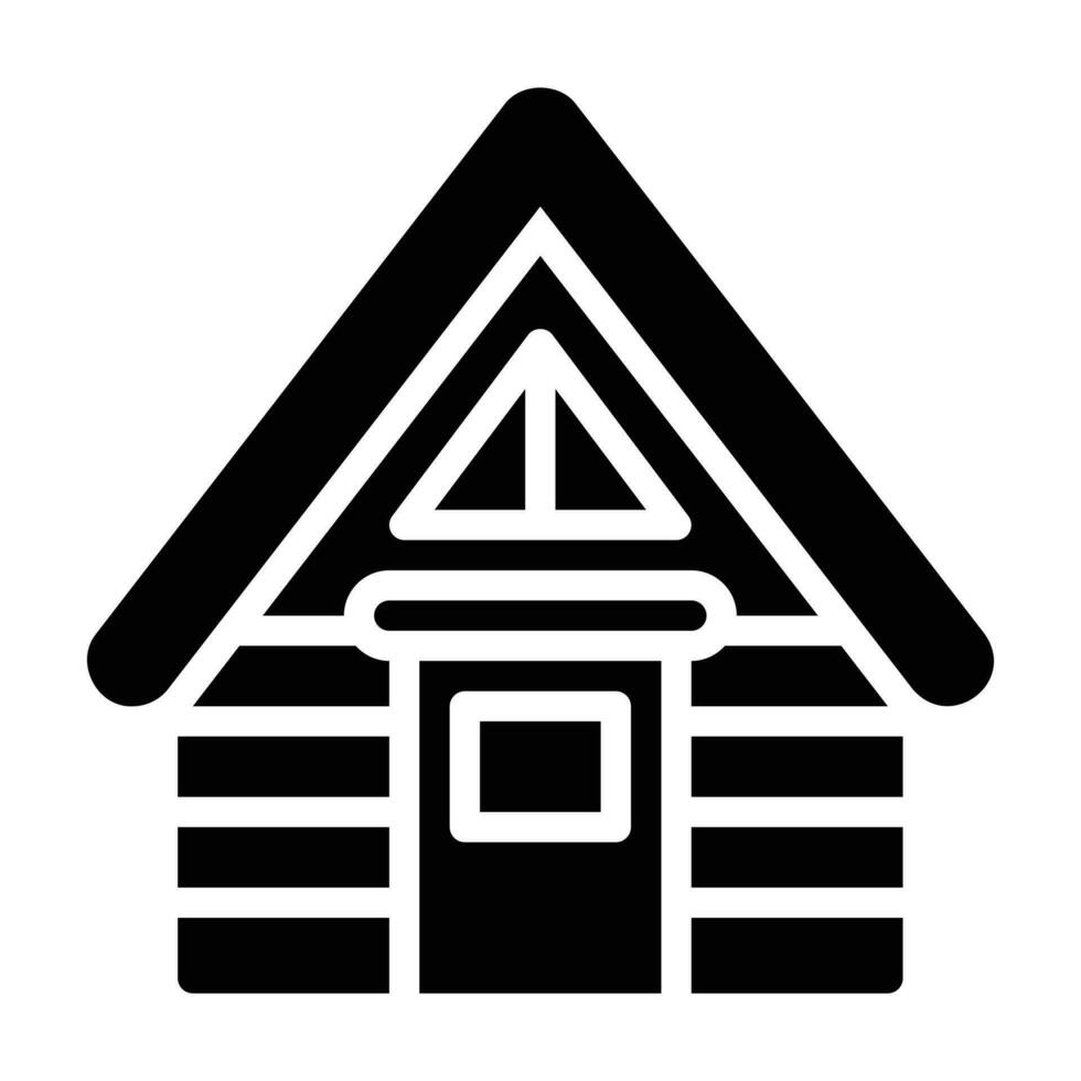 hut glyph icoon vector