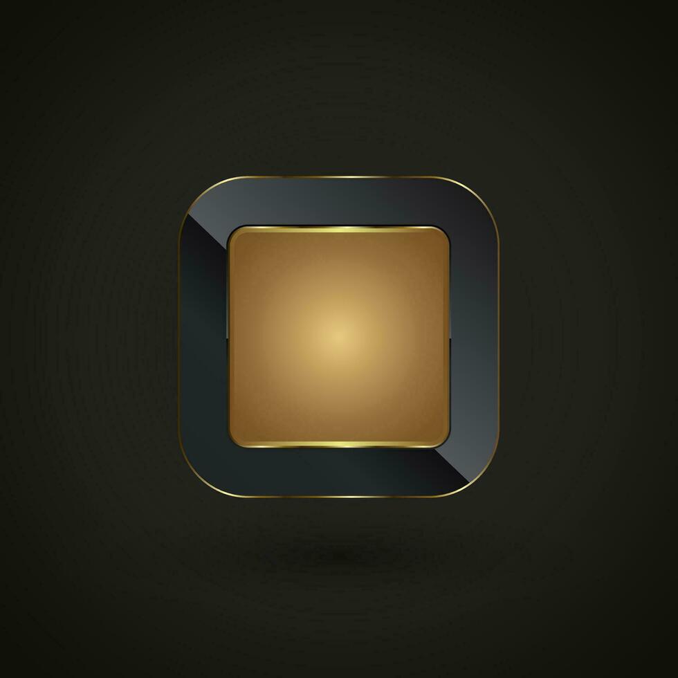 een luxe en premie knop, banier vector illustratie ontwerp, gouden abstract achtergrond met gouden rechthoek premie vormen banier