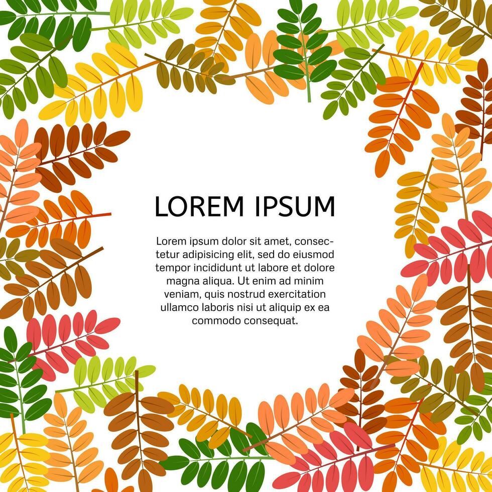 achtergrond met herfst bladeren met een plaats in de centrum voor uw tekst. vector illustratie.