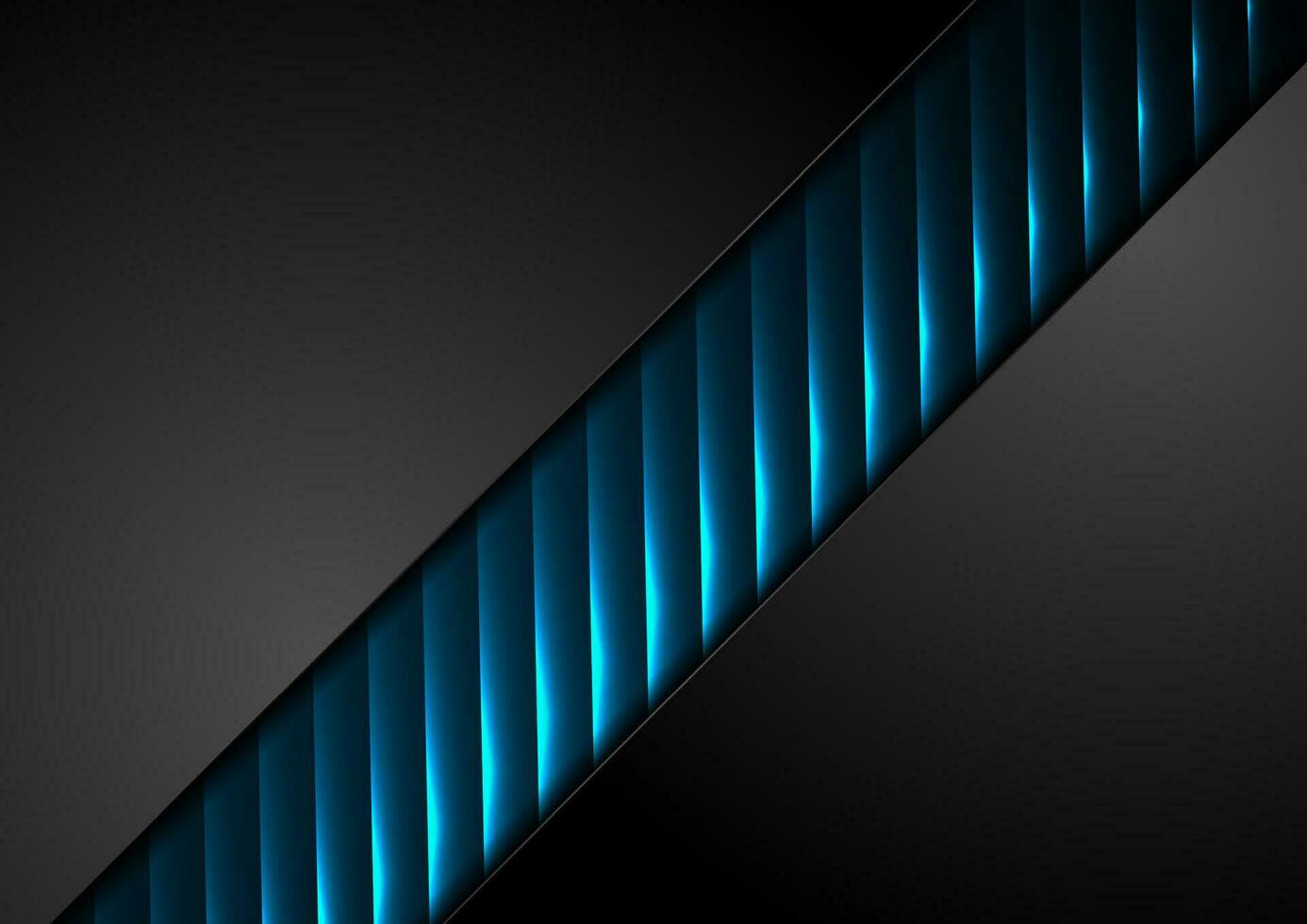 abstract zwart zakelijke achtergrond met blauw gloeiend lijnen vector