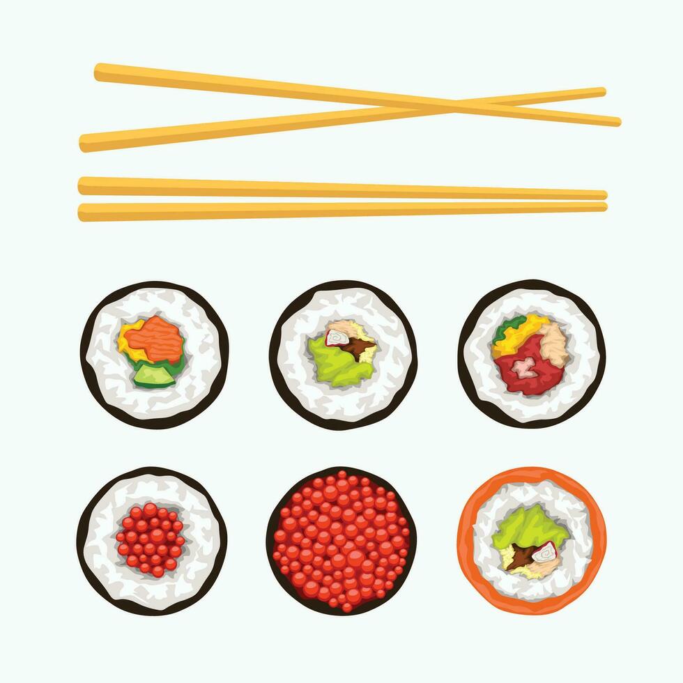 sushi reeks geïsoleerd vector