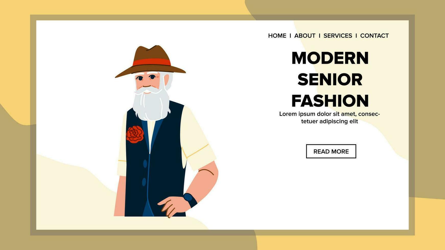 vrouw modern senior mode vector