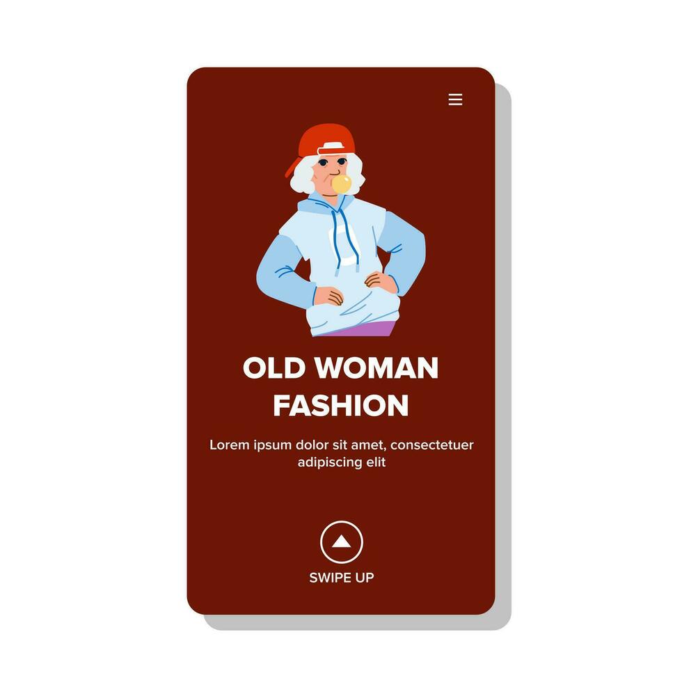 vrouw oud vrouw mode vector