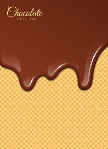 Vloeibare chocolade of bruine verf. Vector illustratie.