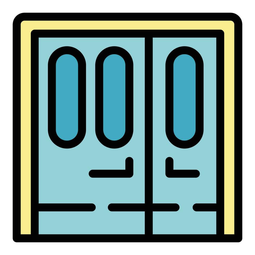 metro deur icoon vector vlak
