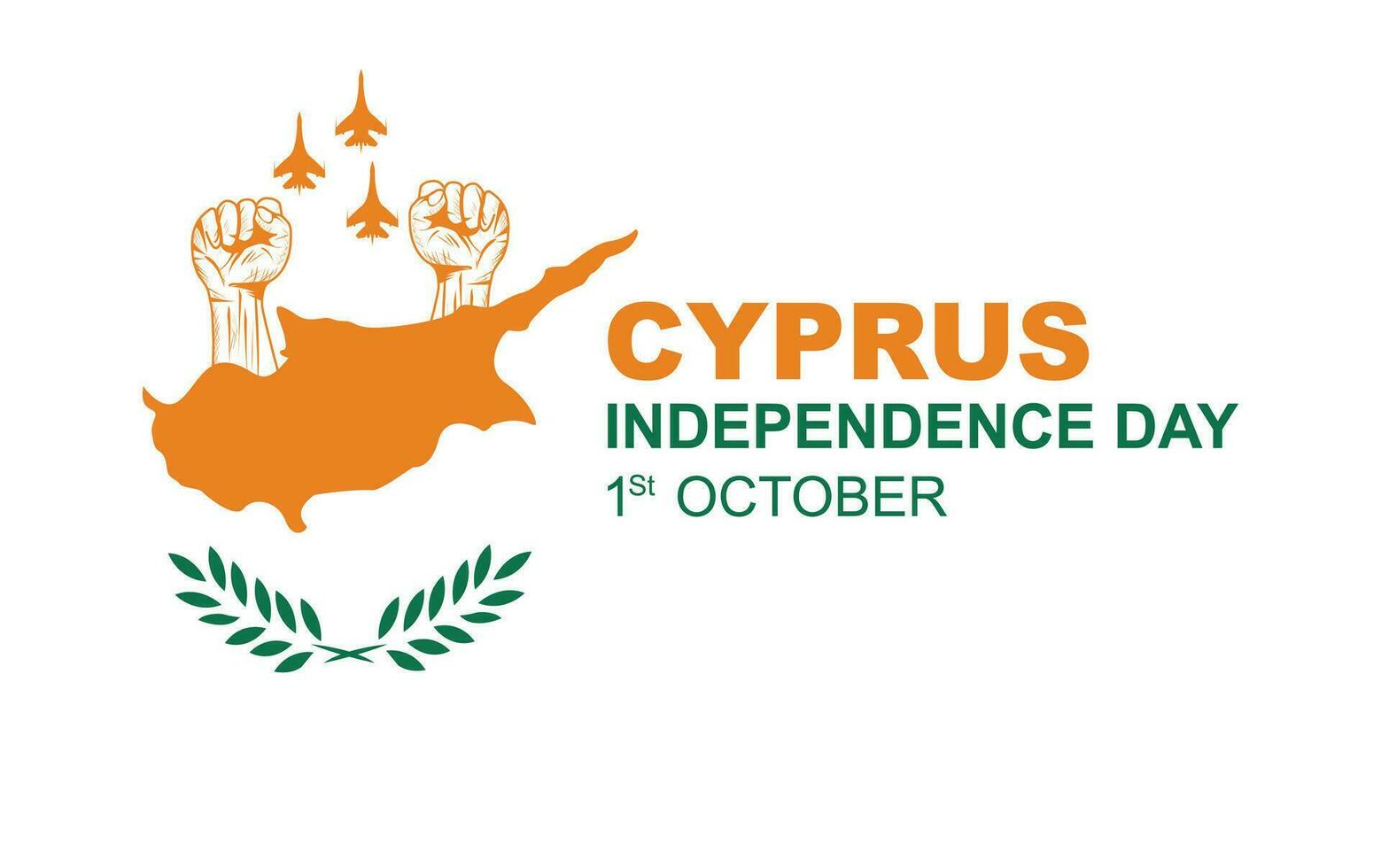 Cyprus onafhankelijkheid dag is gevierd Aan oktober 1. groet kaart of poster ontwerp met Cyprus vlag. vector illustratie ontwerp