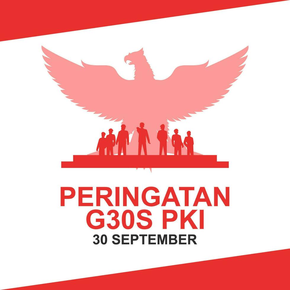 vector illustratie van de g30s pki welke is herdacht elke september 30 in Indonesië