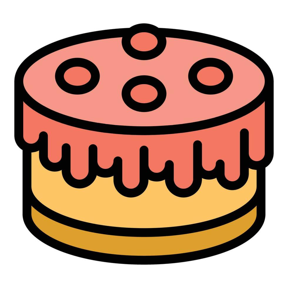 suiker room taart icoon vector vlak