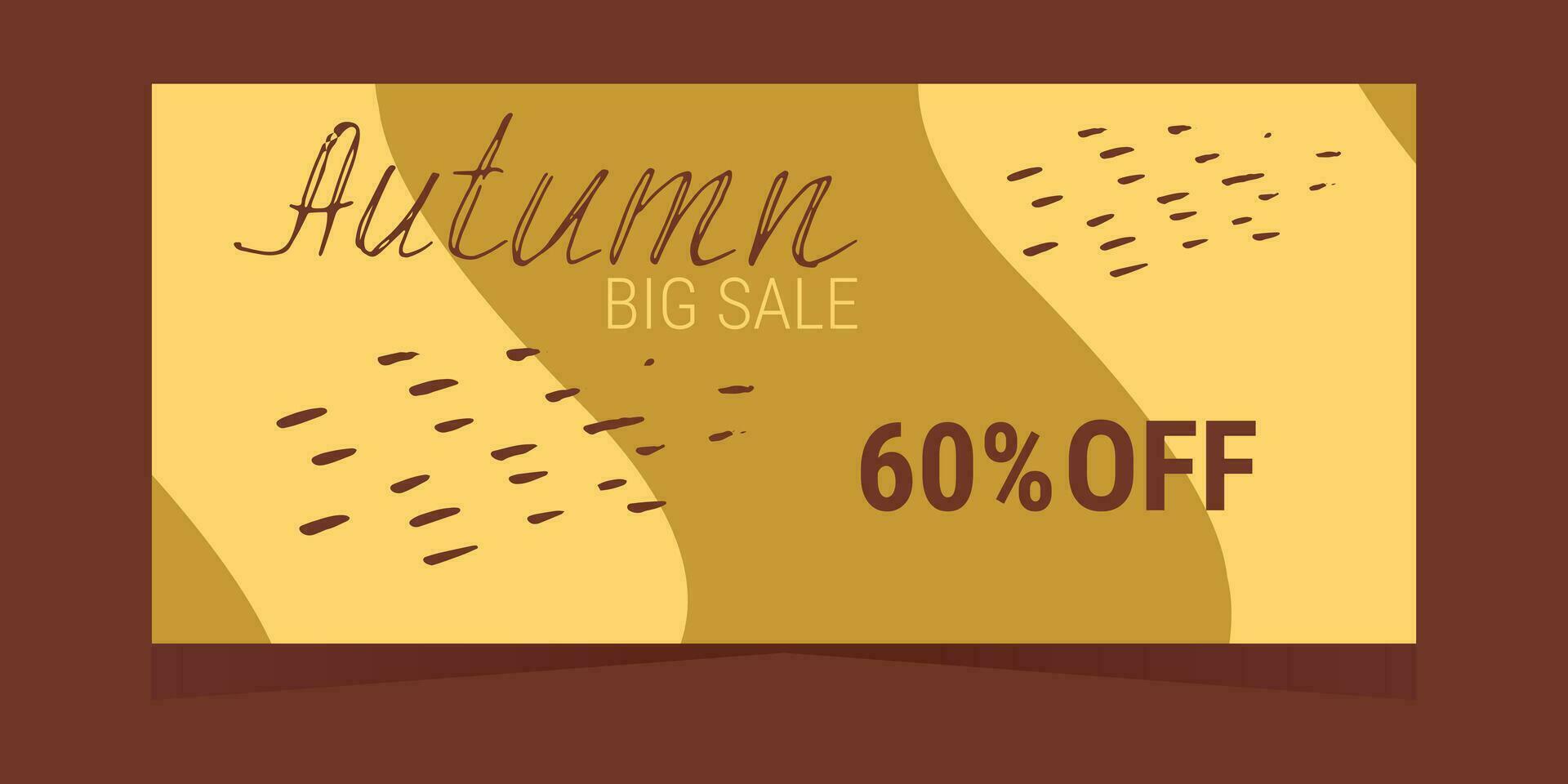 lay-out van de herfst korting coupon sjabloon. vector