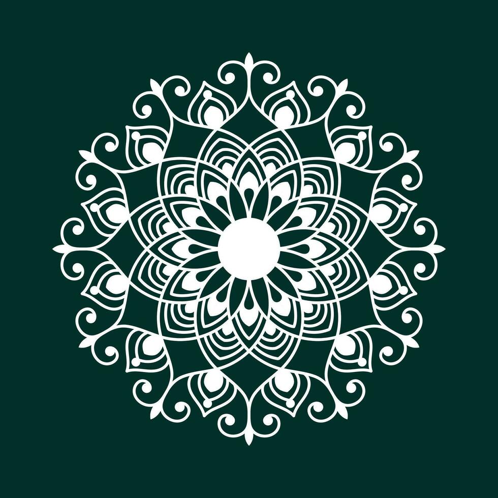 mandala met bloem voor henna, mehndi, tatoeëren, decoratie. decoratief ornament in etnisch oosters stijl. hand- getrokken achtergrond. Islam, Arabisch, Indisch. vector