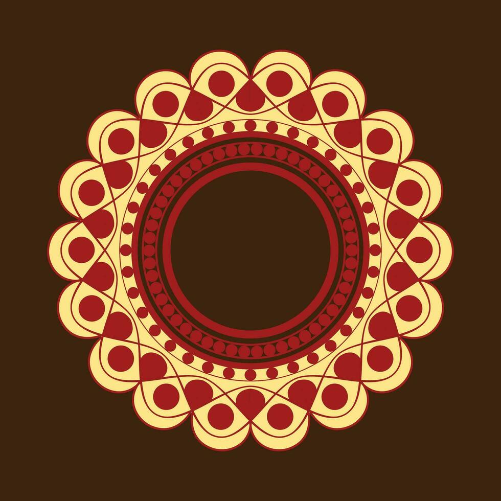 mandala met bloem voor henna, mehndi, tatoeëren, decoratie. decoratief ornament in etnisch oosters stijl. hand- getrokken achtergrond. Islam, Arabisch, Indisch. vector