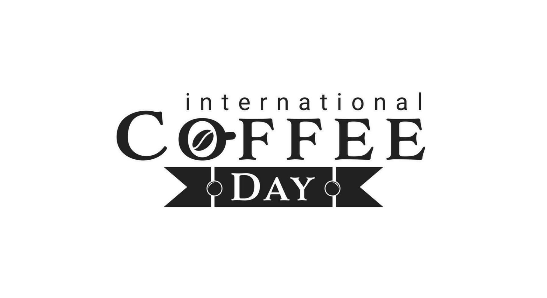 oktober 1e viering van Internationale koffie dag. sjabloon ontwerp voor achtergrond, banier, poster, groet kaart, reclame vector