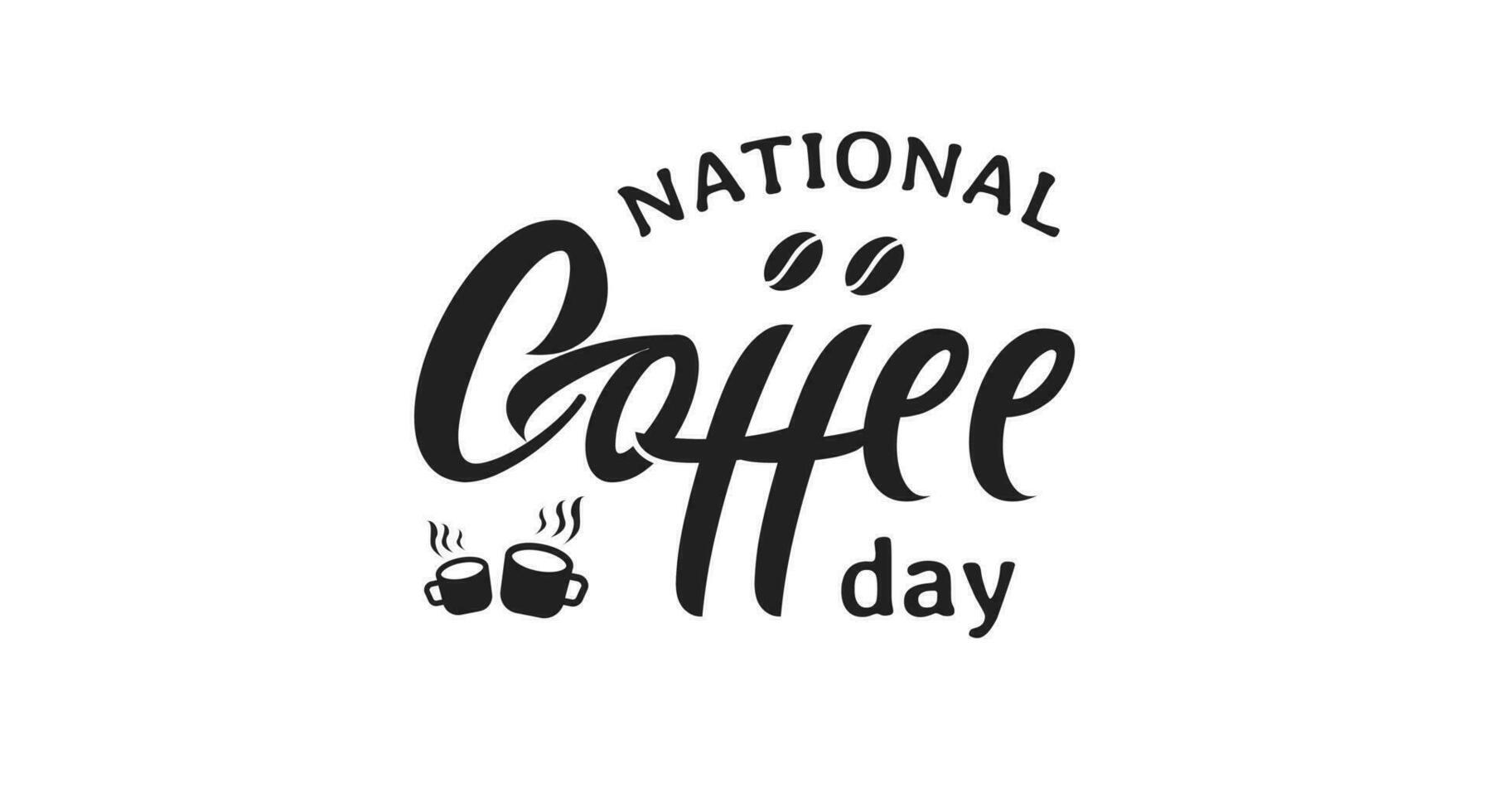 nationaal koffie dag. sjabloon ontwerp voor achtergrond, banier, poster, groet kaart, reclame vector