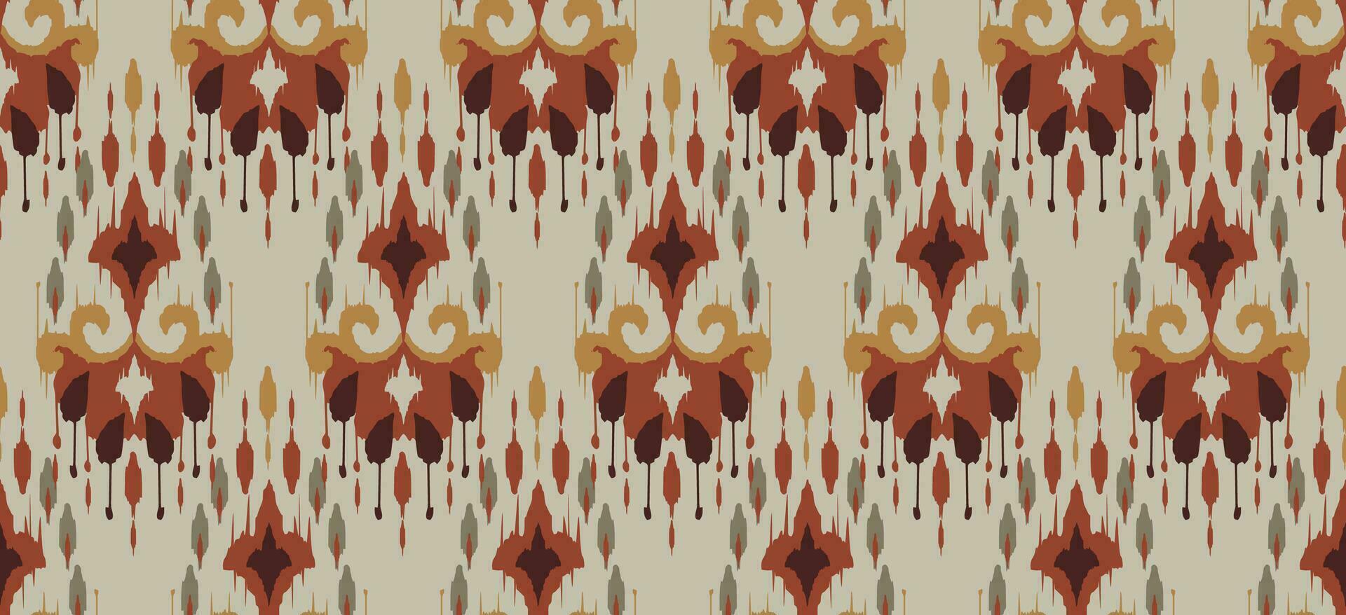 motief etnisch handgemaakt mooi ikat kunst afdrukken. etnisch abstract bloemen botanisch geel achtergrond kunst volk borduurwerk, damast, Indisch, Azië, marokkaans, en kalkoen stijl. gedrukt kleding stof kunst ornament. vector