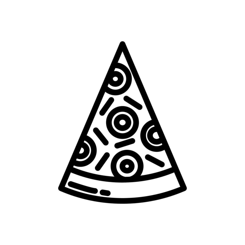 pizza icoon lijn stijl vector