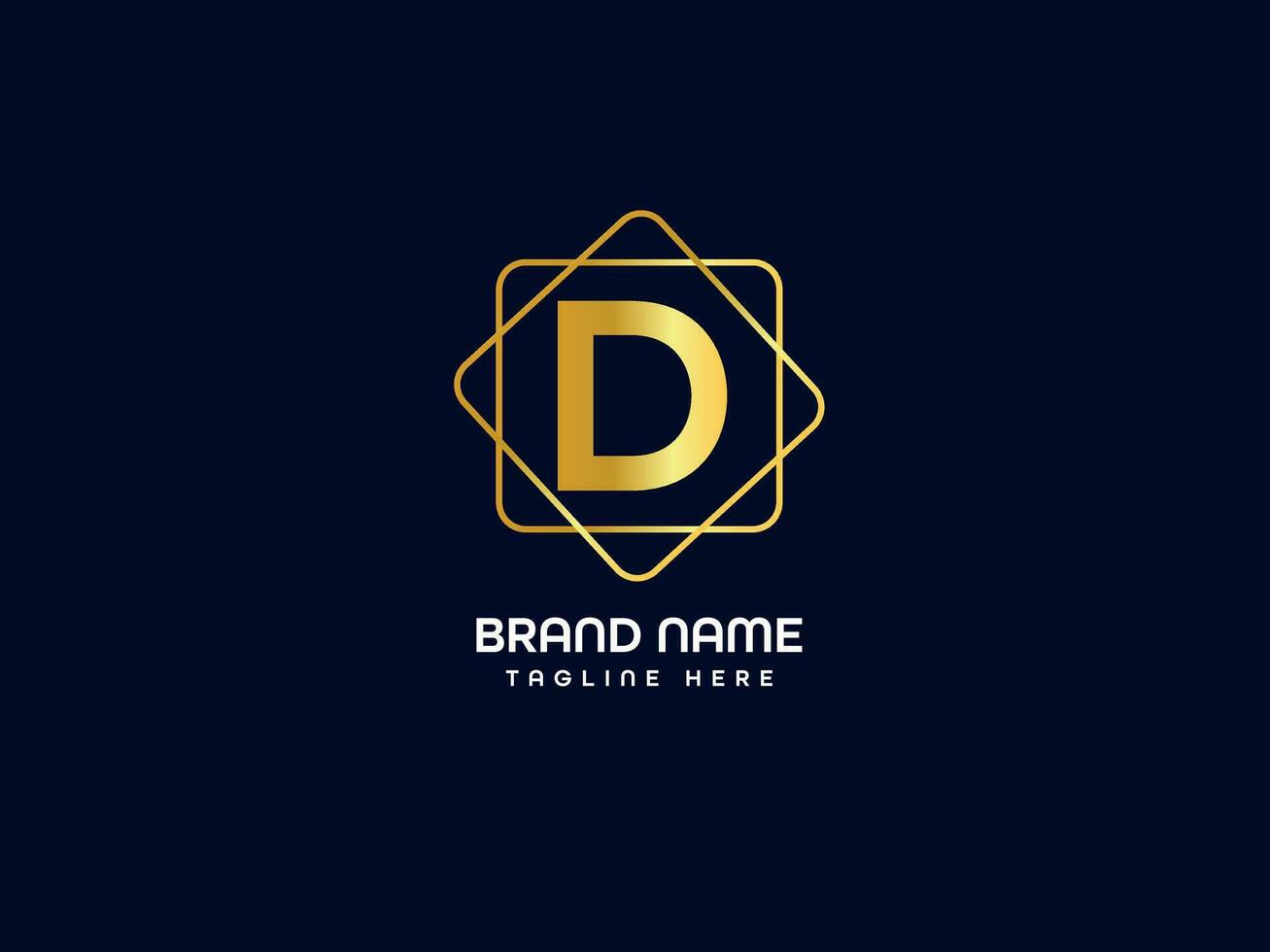 d modern brief logo ontwerp vector